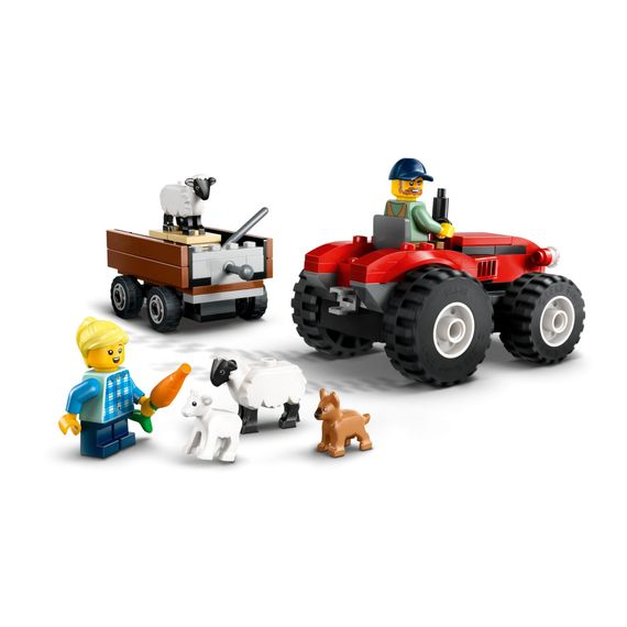 Конструктор LEGO City Червоний фермерський трактор із причепом і вівцями (60461) | Зображення 2
