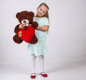 Плюшевый мишка Yarokuz Джеймс 65 см Шоколадный