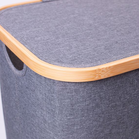 Кошик для білизни з кришкою 40×30×60 (см) м'який 70 (л) HP-41-16 | Зображення 6