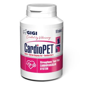 Вітаміни для здоров'я серця у собак та котів GiGi CardioPet, 90 табл