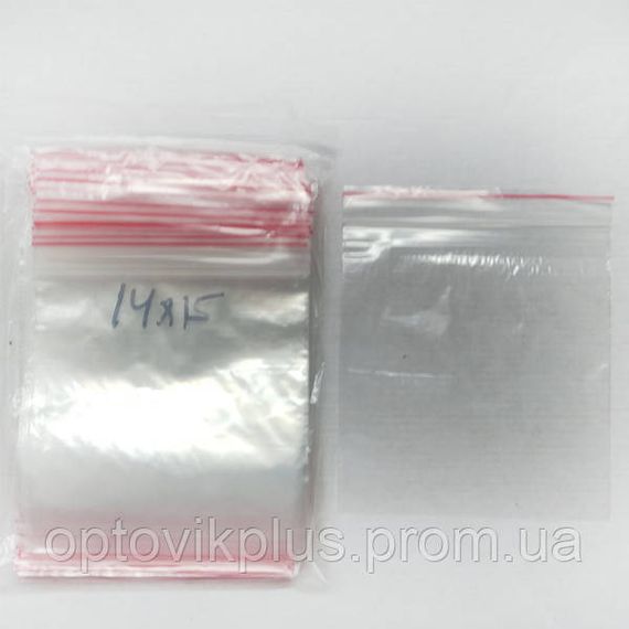 ЗИП-пакеты струнная застежка 14см*15см (упак. 100 шт)