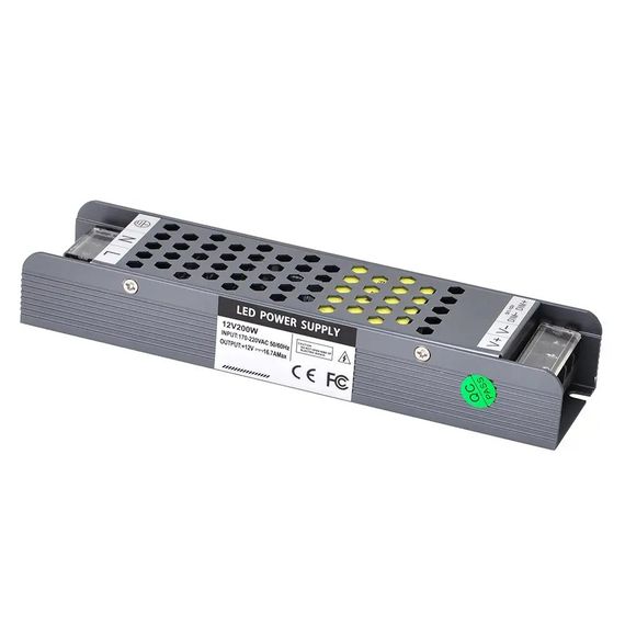 Блок живлення PROlum™ Slim 200W DC12V, IP20, 16.7А, Серія SP