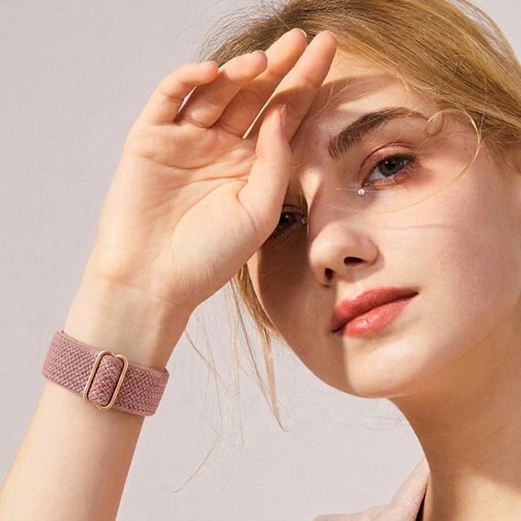 Нейлоновий еластичний ремінець Samsung Galaxy Fit 3 пильно рожевий | Зображення 3