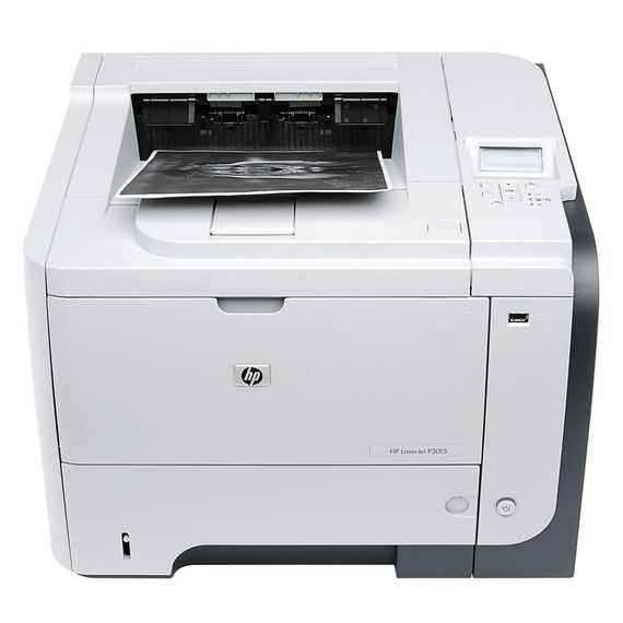 Принтер HP LaserJet P3015 / Лазерная монохромная печать / 1200x1200 dpi / A4 / 40 стр/мин / USB 2.0, Ethernet / Дуплекс / Кабели в комплекте б/у