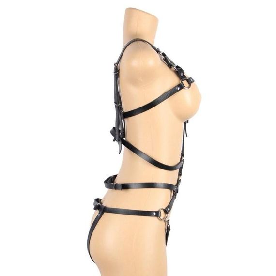 Набір портупея + гартери Star Night Harnas Van Kunstleer, чорний sexstyle | Зображення 9
