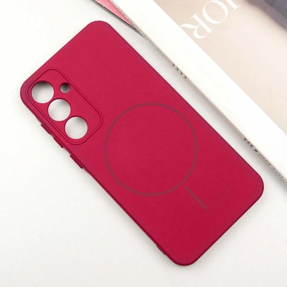 Чехол Silicone Cover Lakshmi Full Camera (AA) with MagFit для Samsung Galaxy S23 FE Красный / Rose Red | Зображення 1