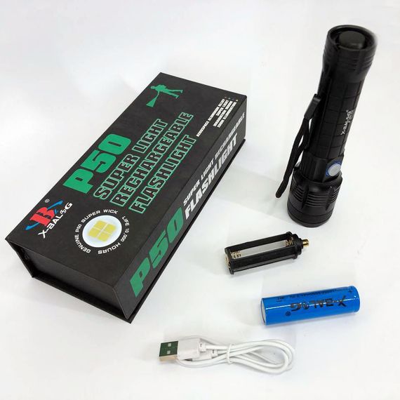 Кишеньковий ліхтар Bailong X-Balog BL-B99-P50 з usb зарядкою / Ліхтарик тактичний акумуляторний ручний / Тактичний AE-422 ліхтар | Зображення 8