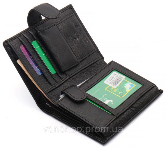Черный мужской кошелек вертикального типа из натуральной кожи под документы Marco Coverna MC-5176-1 | Зображення 3