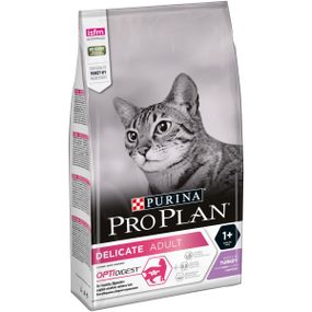 Корм Purina Pro Plan DELICATE Adult Turkey полнорационный сухой с индейкой и рисом для взрослых котов с чувствительным пищеварением 1.5 кг