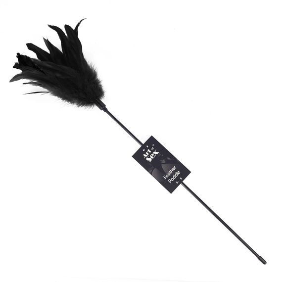 Щекоталка Art of Sex Feather Paddle перо молодого петуха, Черный | Зображення 2