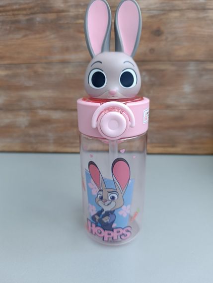 Дитяча пляшечка-поїльник з трубочкою Disney «Джуді Гоппс» (Zootopia), 500 мл, рожева | Зображення 1