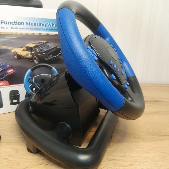 Игровой руль с педалями для PS3 PS4 ПК • Руль для компьютера и PlayStation с коробкой передач и педальным блоком | Зображення 5