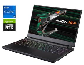 Ігровий ноутбук Б-клас Gigabyte Aorus 15P YD / 15.6" (1920x1080) IPS / Intel Core i7-11800H (8 (16) ядер по 2.3 - 4.6 GHz) / 16 GB DDR4 / 512 GB SSD / nVidia GeForce RTX 3080, 16 GB GDDR6, 256-bit / WebCam б/в
