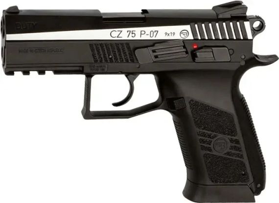 Пістолет пневматичний ASG CZ 75 P-07 Duty Nickel Blowback CO2 BB кал. 4.5 мм