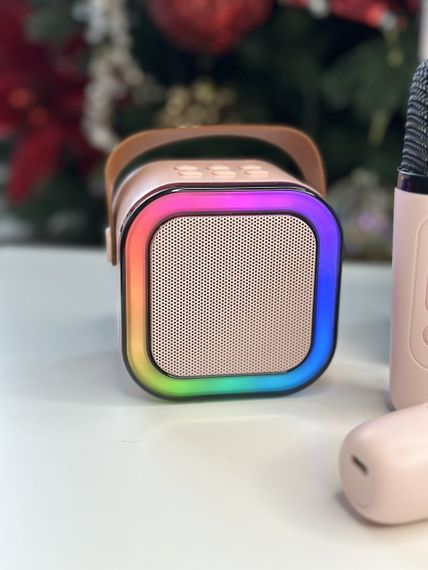 Дитячий караоке Bluetooth блютуз-колонка Світлодіодний бездротовий аудіомікрофон | Зображення 5
