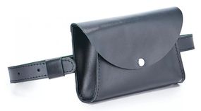 Шкіряна поясна сумка Skin and Skin Mini Bag 19х13х4.5 см Чорна (WB06BL)