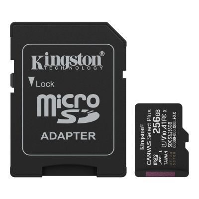 Карта памяти Kingston 256GB microSDXC class 10 UHS-I V10 A1 Canvas Select Plus (SDCS3/256GB)