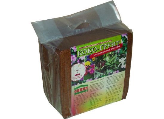 Кокосовый блок «Коко-Грунт» (100% кокосовый торф), 5кг., CERES
