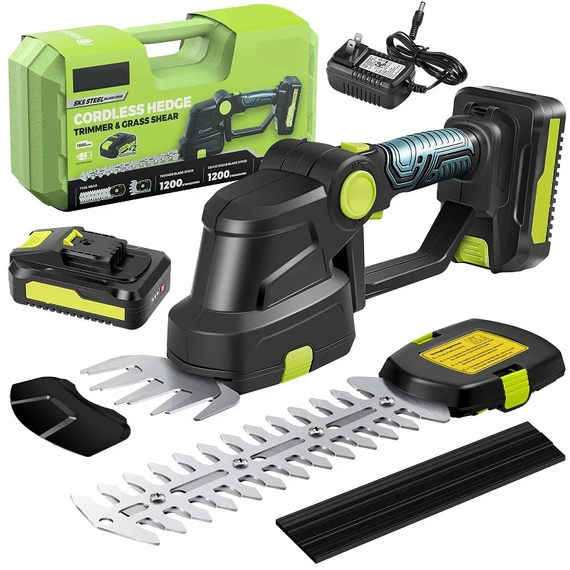 Акумуляторний кущоріз KRAFFTEC Saker Trimmer and Grass shear 36V 2АКБ / ножиці по догляду за садом