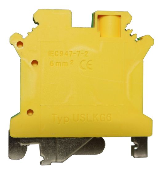 Клема "PE" КНГз-UK-USLKG-6 37А 0.2-6мм2 гвинтова жовто-зелена DIN-рейку без маркера Ny95505501 | Зображення 2