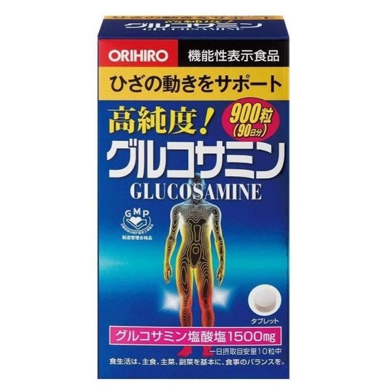 Препарат для суглобів та зв'зок Orihiro Glucosamine, Chondroitin with Collagen 900 Tabs | Зображення 1