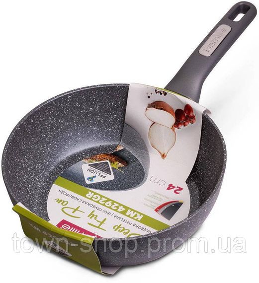 Сковорода-сотейник Kamille Granite Ø24см с гранитным антипригарным покрытием KM-4292GR | Зображення 4