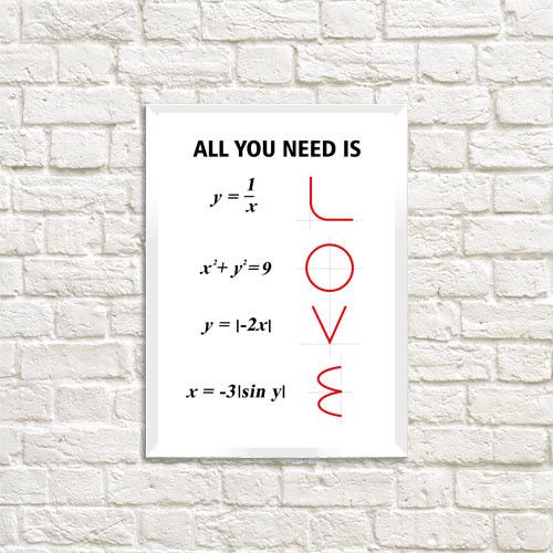 Постер у рамці All you need is love A5 (WMT5_19L001)