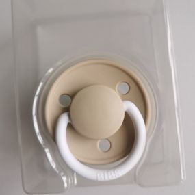 Соска пустушка Bibs De Lux Silicone Vanilla glow 0-36 міс силіконова нічна