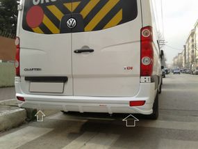 Накладка на задній бампер V1 (під фарбування) для Mercedes Sprinter W906 2006-2018 рр