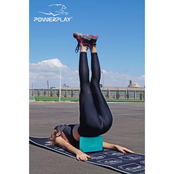 Блок для йоги 2 шт. (пара) PowerPlay 4006 Yoga Brick EVA М'ятні | Зображення 7