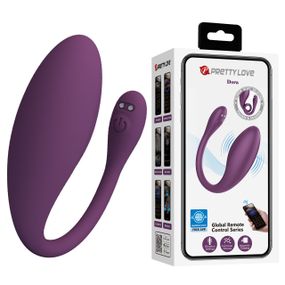 Віброяйце Pretty Love Dora з керуванням через додаток, фіолетове, 19,5 × 3,3 см Sex Aura