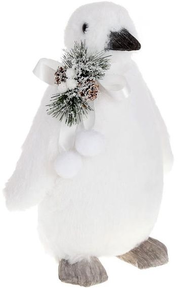 Новогодняя фигурка Пингвин White 36см