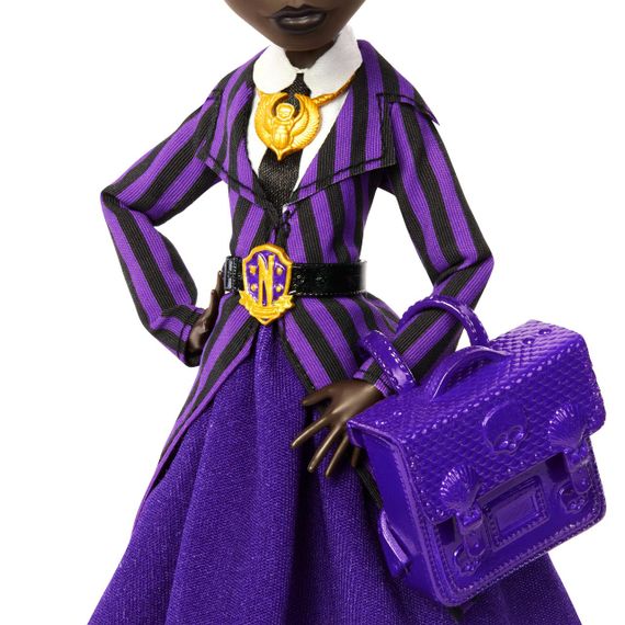 Колекційна лялька Б'янка Барклі у шкільній формі Mattel Monster High X Wednesday Bianca Barclay | Зображення 4