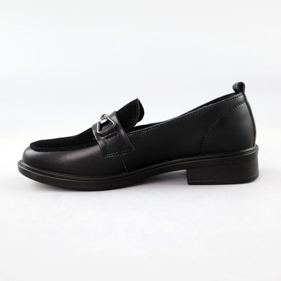 Лофери жіночі шкіряні 591622 Чорні 37 38 39 40 41 42 | Зображення 2