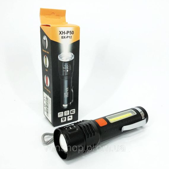 Мощный фонарь для рыбалки Bailong BL-P716-P50+COB, Фонарь аккумуляторный светодиодный мощный PG-86 | Зображення 2