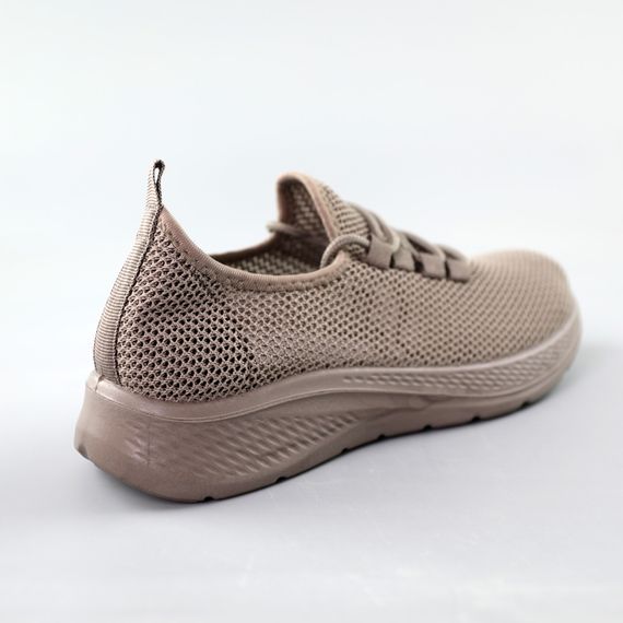 Кросівки жіночі сітка дихаючі  591531 Темно-бежеві 36 37 38 39 40 41 | Зображення 4