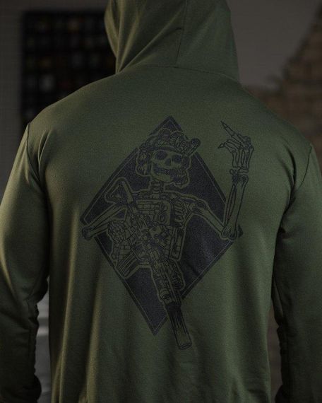 Худі maklin череп олива НП4945 | Зображення 3