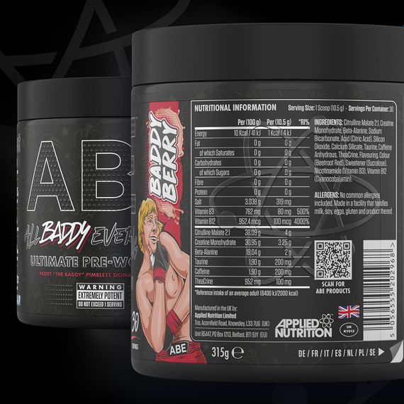 Предтренировочный комплекс Applied Nutrition ABE 315 g (Baddy Berry) | Зображення 1