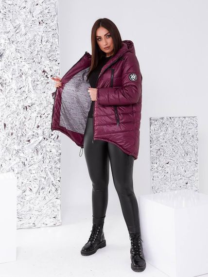 Елегантна жіноча парка, арт. 300, вишня | Зображення 3