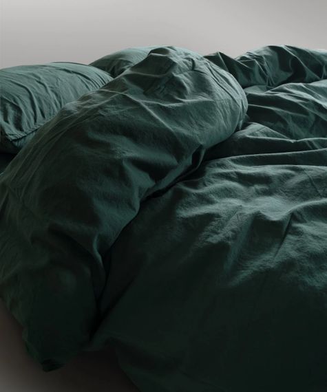 Постельное белье Limasso Stonewashed Ranforce 200 х 220 см Dark Green | Зображення 4