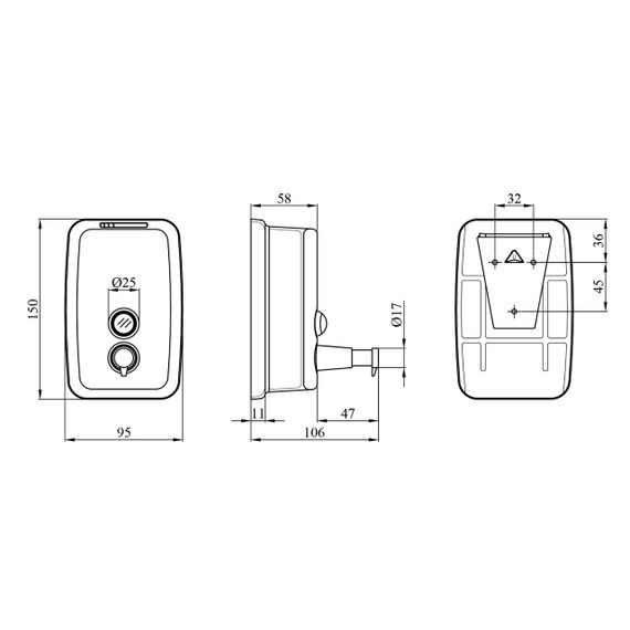 Диспенсер для рідкого мила Kroner KRM Rizze - ACC405-5 | Зображення 1