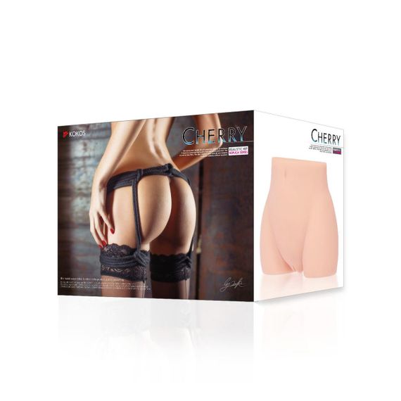 Мастурбатор-полуторс Kokos Cherry 2WayPlus с вибрацией и массажем, два входа: вагина и попка sexstyle | Зображення 9