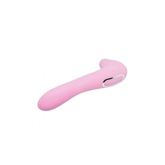 Вакуумный стимулятор с вибрацией Wooomy Smoooch Pink Clitoral Suction & Vibration, 10х2 режимов, Рожевий | Зображення 2