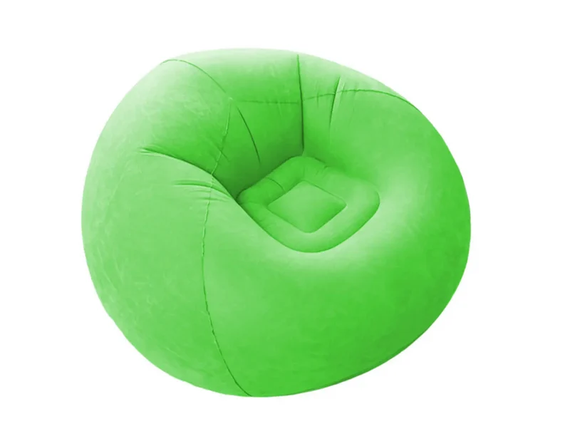 Надувное кресло-пуф Inflatable Sofa / Надувное кресло-мешок 110×110×85 см Зеленый | Зображення 4
