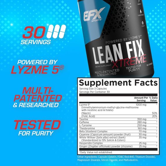 Жиросжигатель Efx Lean Fix Xtreme 90 Capsules | Зображення 1