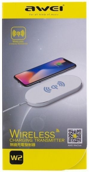 Бездротовий зарядний пристрій Awei W2, бездротовий зарядний пристрій підставка. TS-806 Колір: білий | Зображення 4
