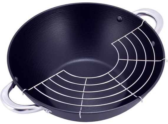 Казан чавунний "Wok" 4.5л, з антипригарним покриттям і аромо-кришкою | Зображення 6