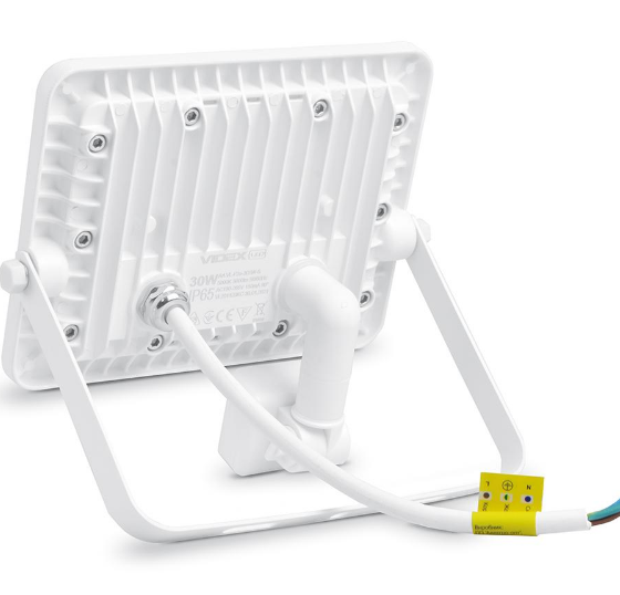 LED Прожектор 30W 5000К 220V з датчиком руху та освітлення білий VL-F2e305W-S Videx | Зображення 2