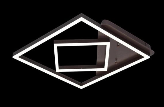 Люстра світлодіодна стельова LED світильник для квартири на стелю лед з пультом 25579 Коричневий 7х48х48 см.