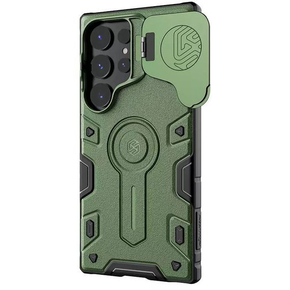 TPU+PC чохол Nillkin CamShield Armor Prop для Samsung Galaxy S24 Ultra Dark Green | Зображення 1